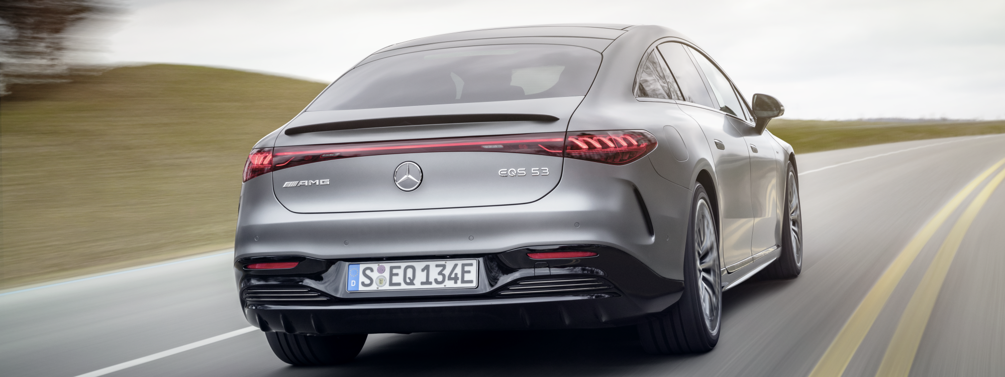 Testverslag Drivolution Mercedes-Benz EQS AMG 53 4MATIC+ rear view