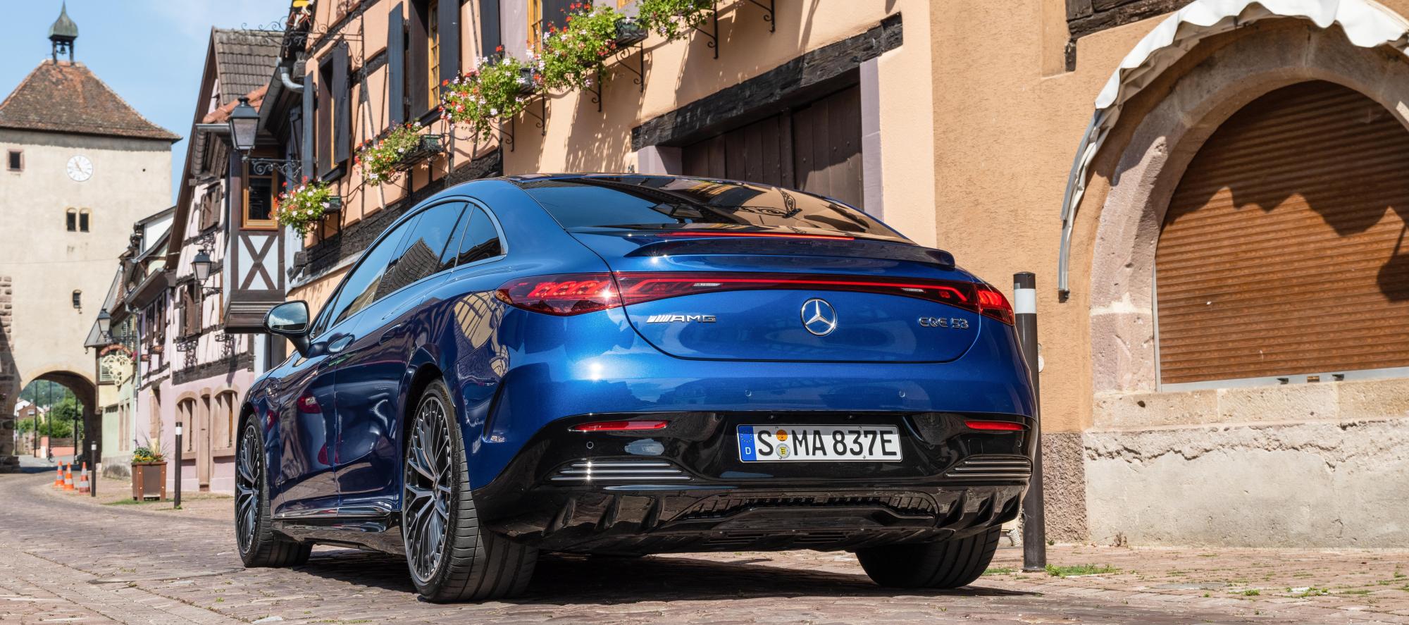 Testverslag Drivolution Mercedes-Benz EQE AMG 53 rear view